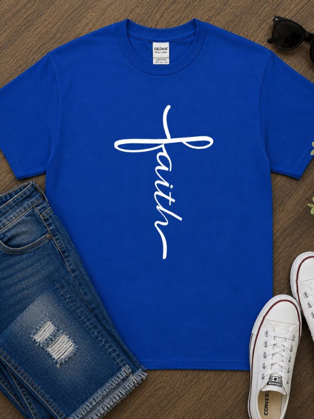 White Glitter Faith T-shirt. -  Temp Price Drop Get one today